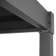 Pérgola bioclimática autoportante STEEL de acero galvanizado lacado antracita 3x4m - X-METAL