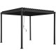 Pérgola bioclimática autoportante STEEL de acero galvanizado lacado antracita 3x3m - X-METAL