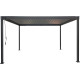 Pérgola bioclimática autoportante STEEL de acero galvanizado lacado antracita 3x4m - X-METAL