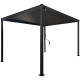 Pérgola bioclimática autoportante STEEL de acero galvanizado lacado antracita 3x4m - X-METAL