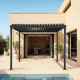 Pérgola bioclimática autoportante STEEL de acero galvanizado lacado antracita 3x3m - X-METAL