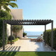 Pérgola bioclimática autoportante STEEL de acero galvanizado lacado antracita 3x4m - X-METAL