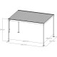 Pérgola bioclimática autoportante STEEL de acero galvanizado lacado antracita 3x4m - X-METAL