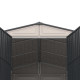Caseta de Jardín WoodBridge II 10,5x8 de PVC + gris y antracita - DURAMAX