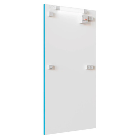 Panel antracita equipado para conexiones eléctricas y luz LED - Everbox