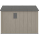 Caseta de jardín HDPE Sunlife 7,8m² crema y gris + suelo - JOBU