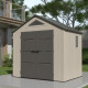Caseta de jardín HDPE Sunlife 4,5m² crema y gris + suelo - JOBU