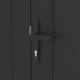 Caseta de jardín Kosto de acero galvanizado gris oscuro 8,64m² + kit de anclaje - X-Métal