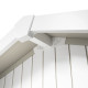 Caseta de jardín PVC 4,9m ² DECO de color blanco y gris verdoso Grosfillex