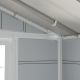 Caseta de jardín de PVC 7,5m² DECO gris claro y blanco Grosfillex