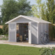 Caseta de jardín de PVC 7,5m² DECO gris claro y blanco Grosfillex