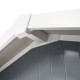 Caseta de jardín de PVC 7,5m² DECO gris oscuro y blanco Grosfillex