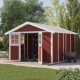 Caseta de jardín de PVC 11,2m² DECO rojo y blanco Grosfillex