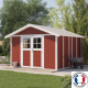 Caseta de jardín de PVC 11,2m² DECO rojo y blanco Grosfillex