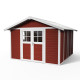 Caseta de jardín de PVC 11,2m² DECO rojo y blanco Grosfillex