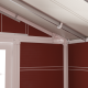 Caseta de jardín de PVC 11,2m² DECO rojo y blanco Grosfillex