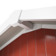 Caseta de jardín de PVC 11,2m² DECO rojo y blanco Grosfillex