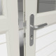 Caseta de jardín en PVC 11,2m² DECO blanca y gris verdosa Grosfillex