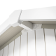 Caseta de jardín en PVC 11,2m² DECO blanca y gris verdosa Grosfillex