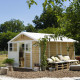 Caseta de jardín de PVC 11,2m² DECO Sherwood Grosfillex