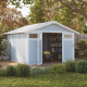 Caseta de jardín de PVC de 11,2 m² UTILITY blanca y gris azulada Grosfillex