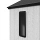 Caseta de jardín de resina cepillada DOCKER 14 m² con tragaluz y suelo - Jobu