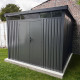 Caseta de jardín Kosto de acero galvanizado gris oscuro 8,64m² + kit de anclaje - X-Métal