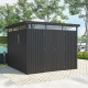 Caseta de jardín Kosto de acero galvanizado gris oscuro 8,64m² + kit de anclaje - X-Métal