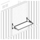 Estantería de acero galvanizado para panel perforado Kosto - X-METAL
