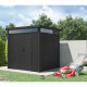 Caseta de jardín de acero galvanizado Kosto 5,29 m² gris oscuro + kit de anclaje - X-Metal