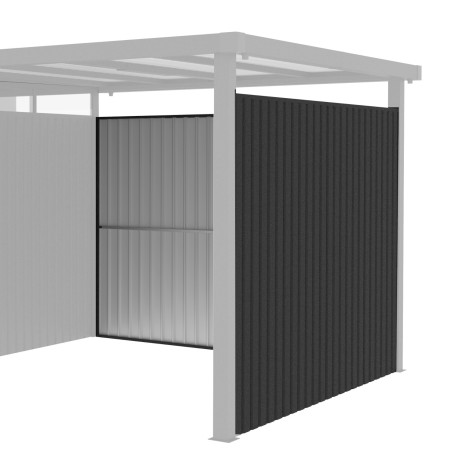 Paredes adicionales de acero galvanizado antracita de 0,4 mm para caseta de 8,1 m² - X-METAL