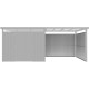Paredes adicionales de acero galvanizado antracita de 0,4 mm para caseta de 8,1 m² - X-METAL