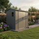 Caseta de jardín de acero galvanizado Roka 4,08m² + kit de anclaje - X-Métal