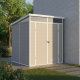 Caseta de jardín de resina 3,24m² claraboya beige pendiente simple + suelo - Jobu