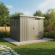 Caseta de jardín de acero galvanizado Kosto 6,76m² + kit de anclaje - X-Métal