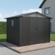 Caseta de jardín Kosto de acero galvanizado, doble pendiente 5,8m² + kit de anclaje - X-Métal