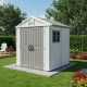Caseta de jardín HDPE SunLife beige 4,97m² + suelo - Jôbu