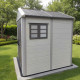 Caseta de jardín HDPE SunLife beige 4,97m² + suelo - Jôbu