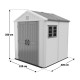 Caseta de jardín HDPE SunLife beige 4,97m² + suelo - Jôbu