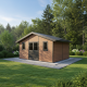 Caseta de jardín de madera composite 28mm aspecto madera 19,22m² PREMIUM - Woodlife Garden