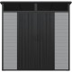 Caseta de jardín de resina cepillada DICKINS Skylight 4 m² gris y negro + suelo - JOBU