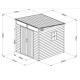Caseta de jardín de resina cepillada DICKINS Skylight 4 m² gris y negro + suelo - JOBU