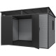 Caseta de jardín de resina cepillada DICKINS Skylight 6,05 m² gris y negro + suelo - JOBU