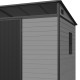 Caseta de jardín de resina cepillada DICKINS Skylight 6,05 m² gris y negro + suelo - JOBU