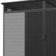 Caseta de jardín de resina cepillada DICKINS Skylight 6,05 m² gris y negro + suelo - JOBU