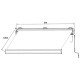 Toldo motorizado 500x350cm antracita tejido poliéster antracita LUXO - X-METAL