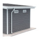 Kit canalones blanco listo para instalar para caseta PREMIUM Woodlife Garden techo a un agua con terraza de 4,7 m de largo