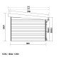 Caseta de jardín de madera compuesta 28 mm aspecto madera envejecida 9m² PREMIUM techo plano - Woodlife Garden