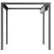 Pérgola autoportante con cubierta retráctil motorizada de aluminio negro grafito 3x3m - X-METAL