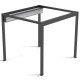 Pérgola autoportante con cubierta retráctil motorizada de aluminio negro grafito 3x3m - X-METAL